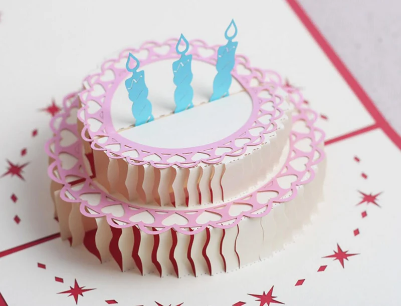 10 шт. 3D оригами для торта пригласительные открытки на день рождения | Дом и сад