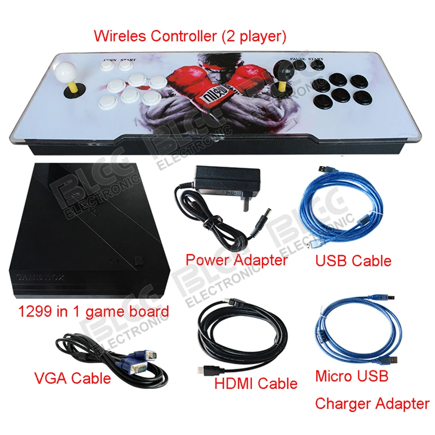 Новая коробка 6S 1388 в 1 беспроводная аркадная палка для 2 игроков Wi Fi игровая