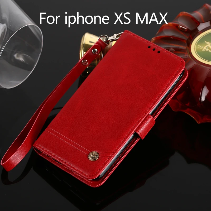 Флип кошелек чехол для iPhone XS MAX XR X Ретро PU кожа Чехол подставка телефона TPU