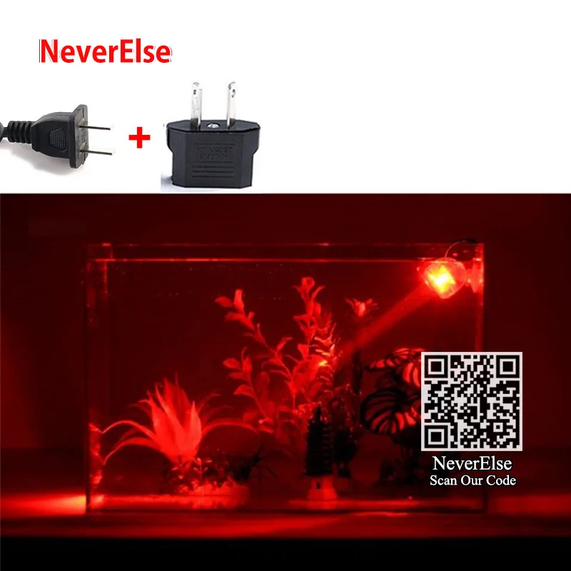 AU Plug Red color Аквариумный погружной светодиодный светильник, Точечный светильник, лампа с поворотом на 180 градусов, светильник для аквариума, подводное ночное ландшафтное украшение - Цвет: AU Plug Red color