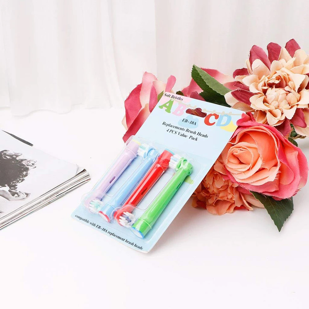 

12pcs Replacement Kids Children Tooth Brush Heads For Nbhbj EB-10A Pro-Health Stages Electric Toothbrush Care, 3D Excel