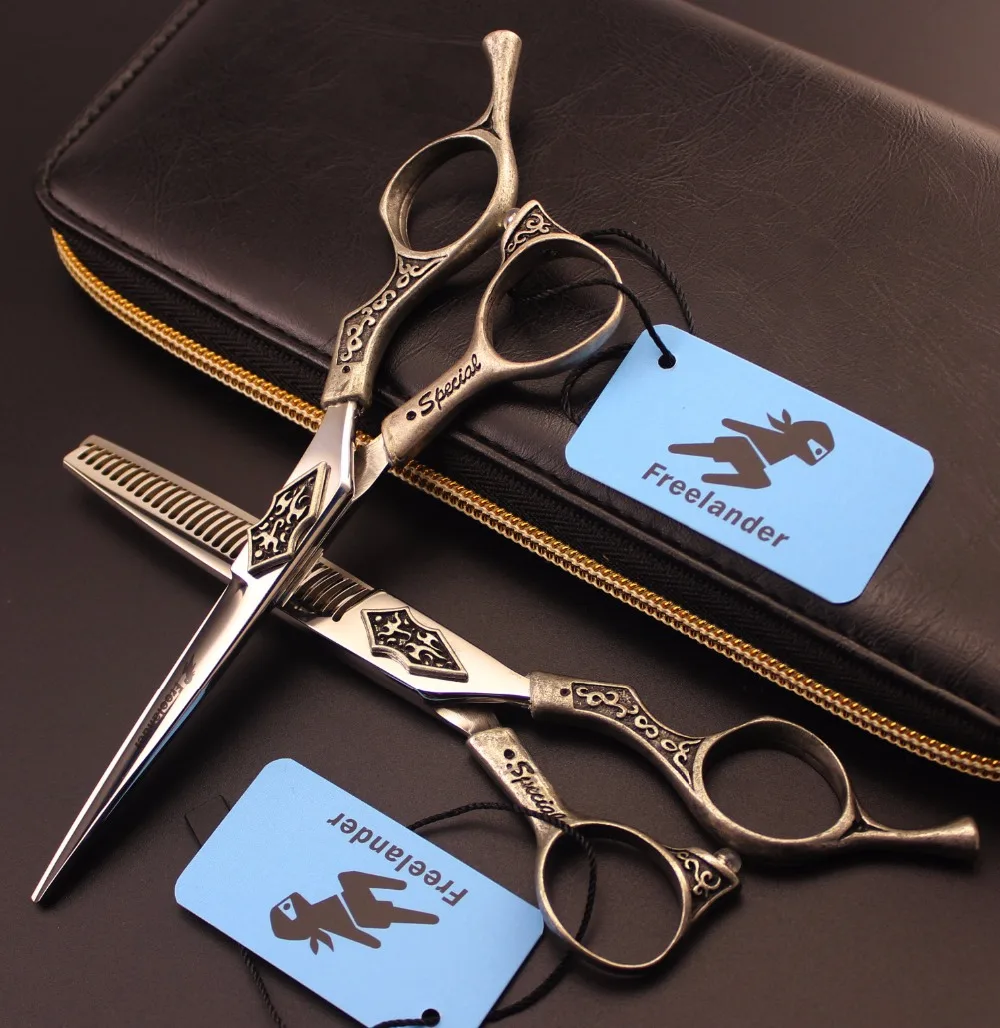 

High quality 6 inch Professional Hairdressing Scissors Hair Cutting Tool barber set shears thinning salon