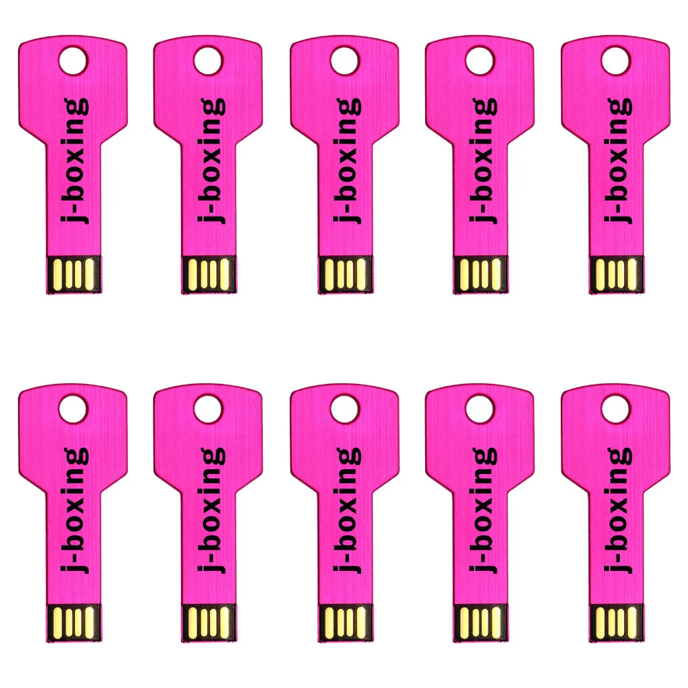 J-бокс USB флэш-накопители ключ Форма 10 шт./упак. 1 Гб 2 ГБ 4 ГБ 8 ГБ оперативной памяти, 16 Гб встроенной памяти, 32 ГБ флэш-накопитель USB флэш-карты флэш-накопитель для компьютера Mac подарки