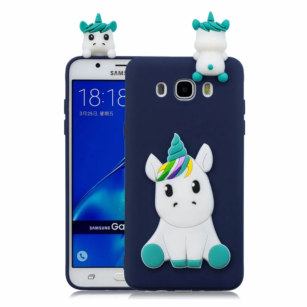 J330 J530 J730 сотовый Чехол для телефона для Samsung Galaxy J3 J5 J7 Pro /J310 J510 J710() 3D Единорог Мягкий силиконовый чехол