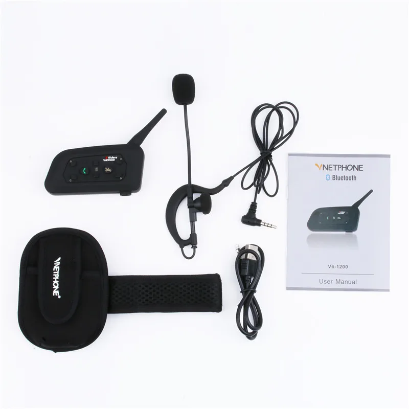 2PACK V6C 1200M Intercom Full Duplex Two-way Football Referee Coach Judger Intercoms Arbitration Earhook Earphone | Автомобили и