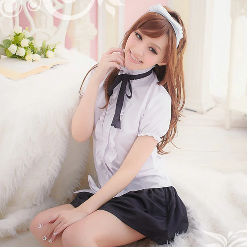 Женский костюм школьницы сексуальное Эротическое белье для взрослых