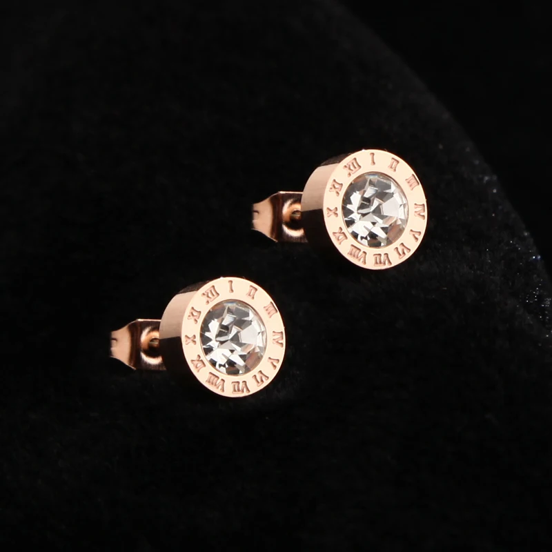 Классические Элегантные серьги-гвоздики женские свадебные серьги из титановой