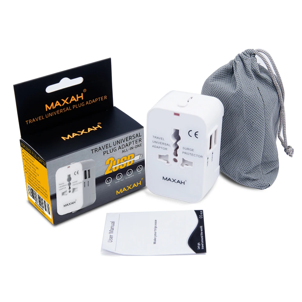 MAXAH 2 USB зарядный порт (1A) Защита от перенапряжения все в одном универсальное