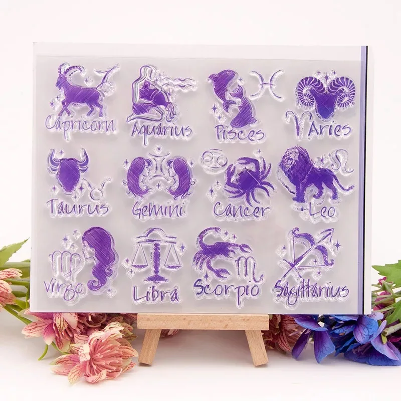 Прозрачные силиконовые марки Twelve concellations для скрапбукинга/изготовления