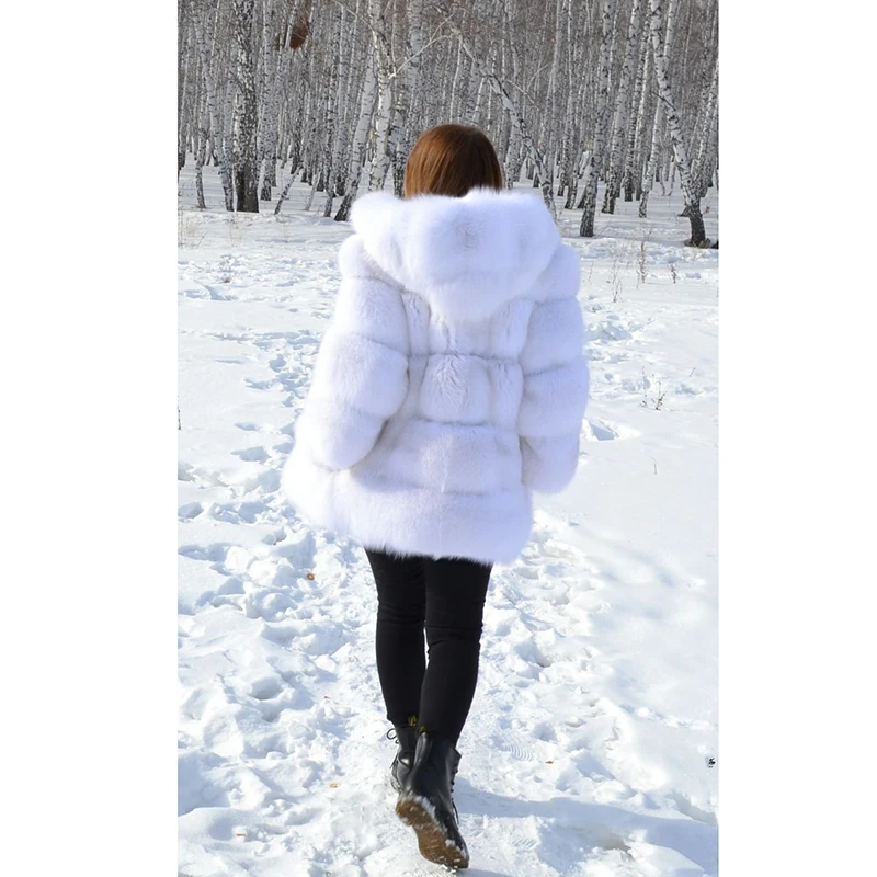 TOPFUR Новое модное зимнее женское пальто из натурального меха для женщин