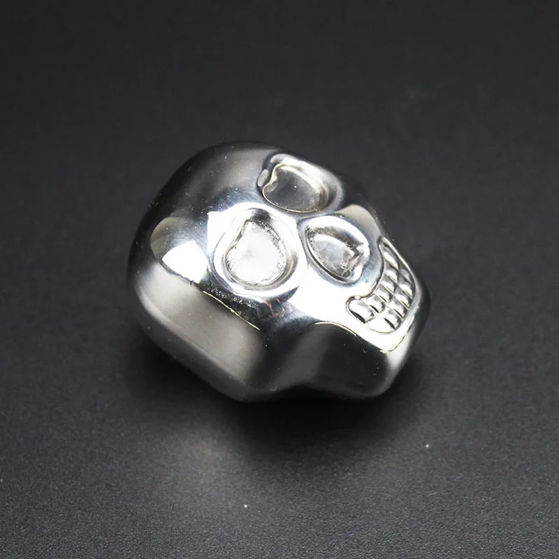 Skull 1 pcs Кубики льда из нержавеющей стали, камни для виски, многоразовые кубики льда, камни для охлаждения, камни для вина, пива, напитков - Цвет: Skull 1 pcs