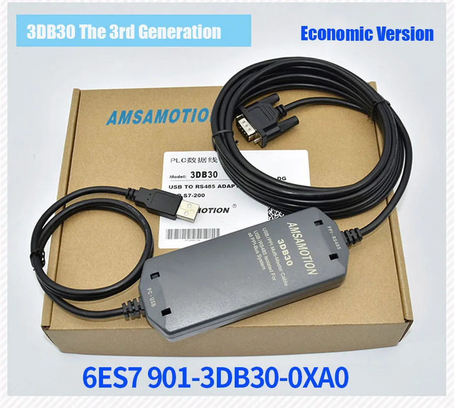 Amsamotion S7-200 ПЛК кабель для программирования PC-PPI+ адаптер для Siemens 6ES7901-3CB30-0XA0 линия загрузки 187,5 кбит/с Поддержка WIN7/XP - Цвет: USB-PPI (USB Type)