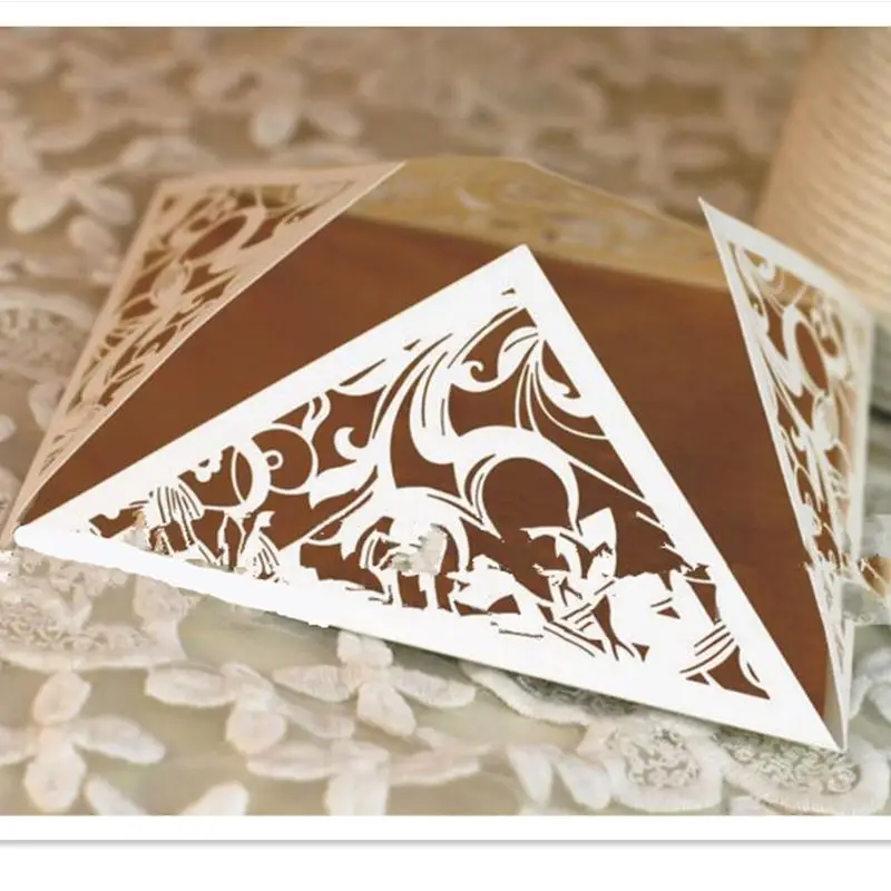 

50pcs Delicate Carved Lace Design Noble Wedding Party Invitation Card for Wedding Business Party Birthday Decoration Supplies