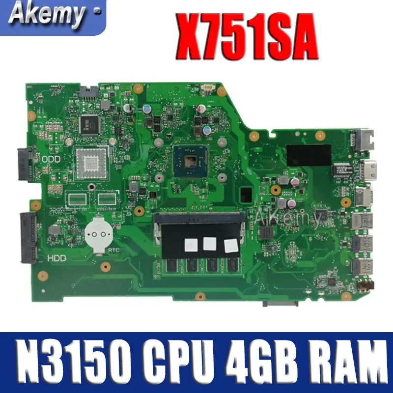 X751SA 4 ядра N3150 процессор Гб RAM материнская плата для ноутбука For Asus X751S X751SJ X751SV
