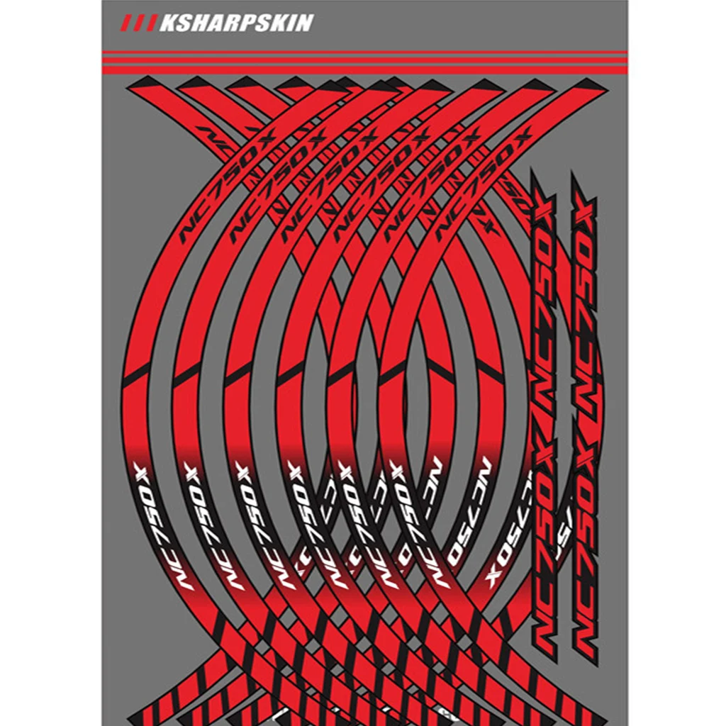 Motorcycle Wheel Rim Decals Wheel Reflective Stickers Stripes For Honda NC750X
