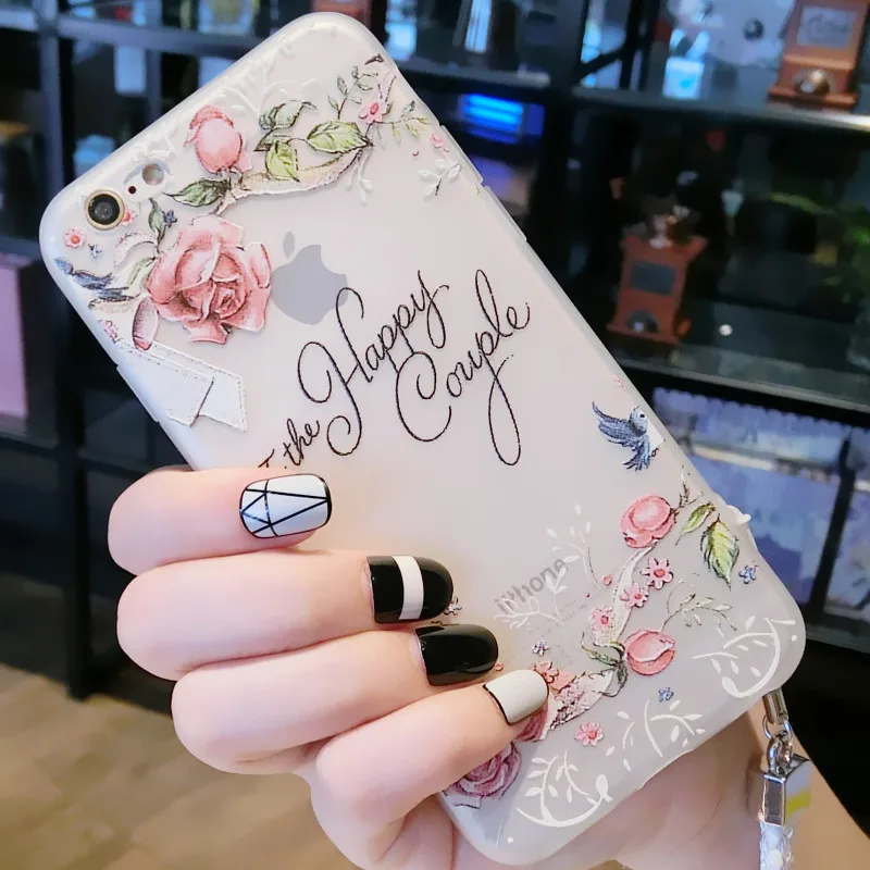 Цветочные задняя крышка для apple iphone 7 case красивые цветочные печати окрашены 6 6s