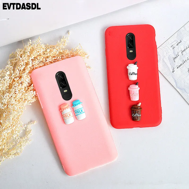 Candy Color Matte Case For Oneplus 6 5 5T Soft Silicone 3D Coffee Milk Cover T A5000 A6000 Sweet Covers |