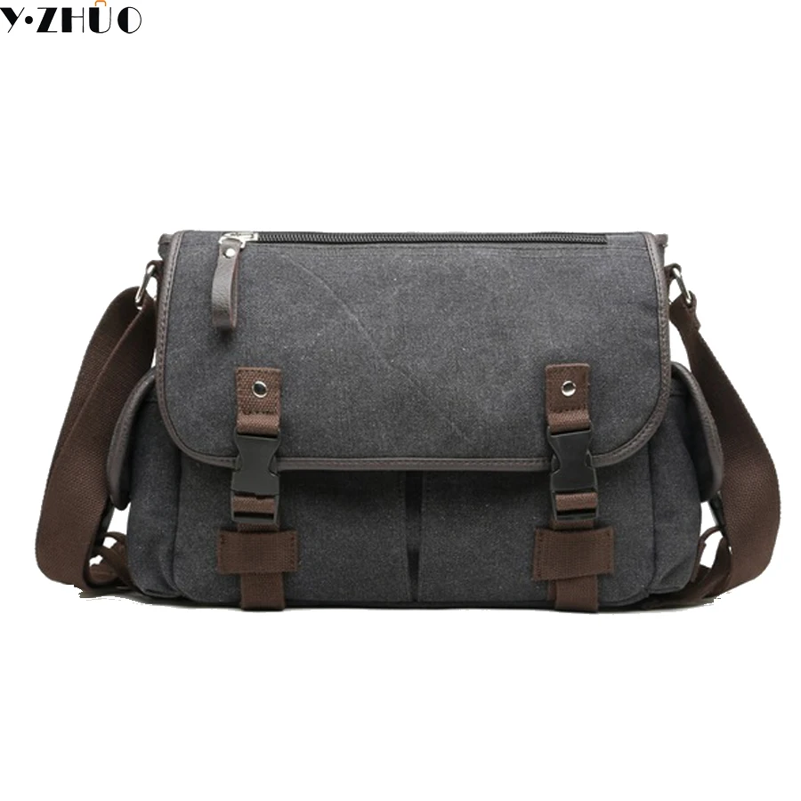 new 2018 hot sale vintage canvas men shoulder bag casual messenger bags high quality crossbody Laptop mochila escolar | Багаж и сумки