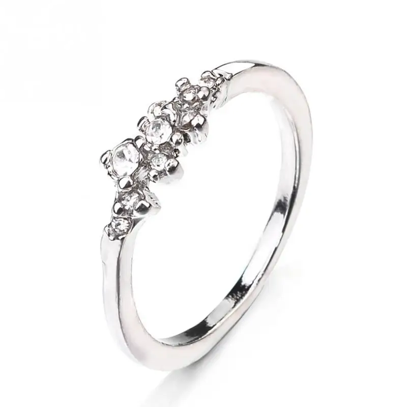 Женщина 9 изысканные ювелирные изделия Стильный Rhinestone кольцо элегантный сплав