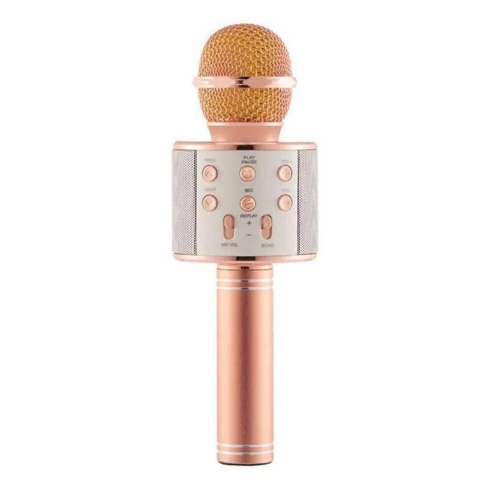 Микрофон WS 858 Беспроводной Bluetooth Караоке ручной USB KTV плеер микрофон Динамик