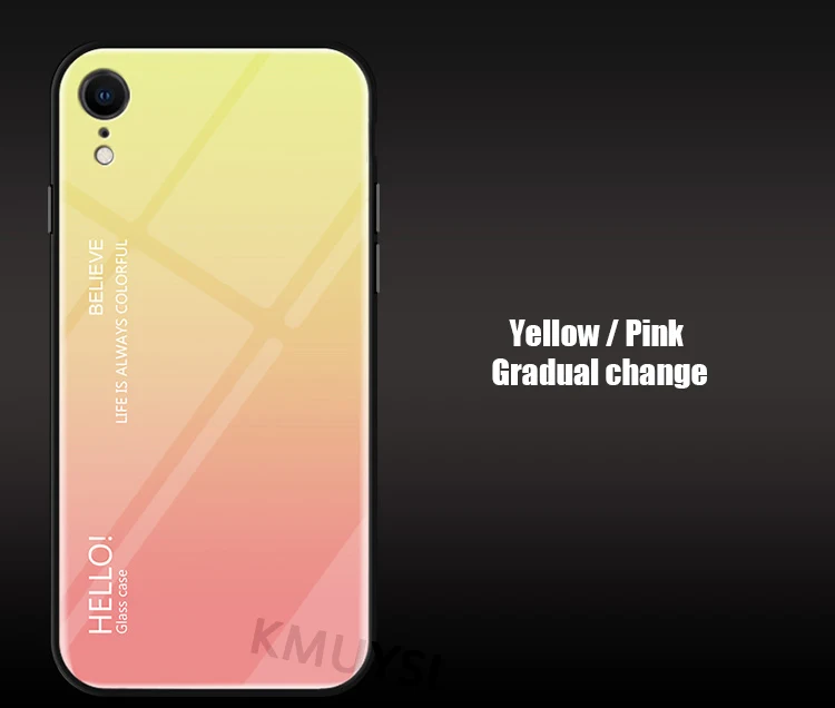 4 Роскошный стеклянный чехол для телефона для iPhone 11 Pro XR XS Max, градиентный чехол из закаленного стекла для iPhone X 8 7 6 S 6s Plus, чехол - Цвет: 4