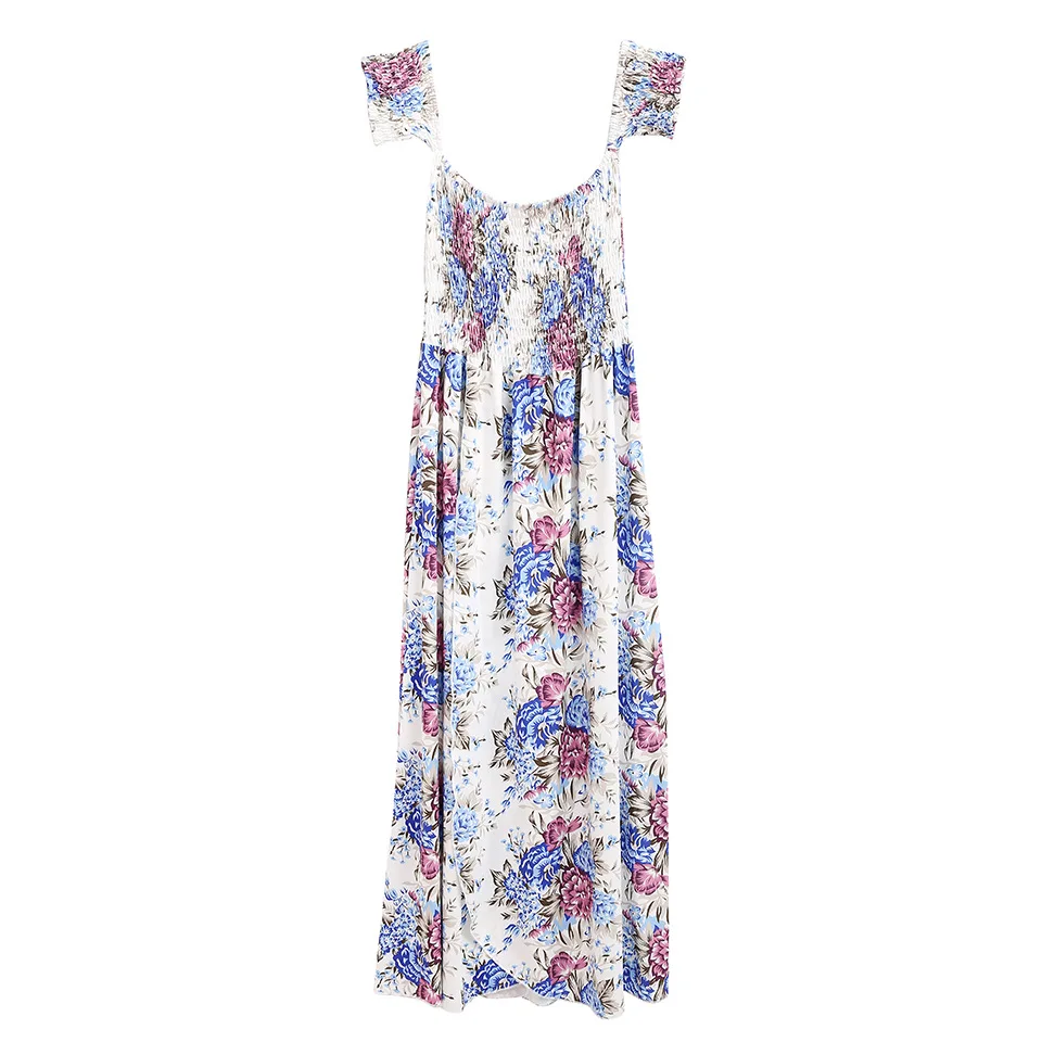 

Off The Shoulder Dresses Women Summer Slash Neck Split Sexy Retro Plus Size Floral Print Irregular Long Maxi Beach Dress 2019