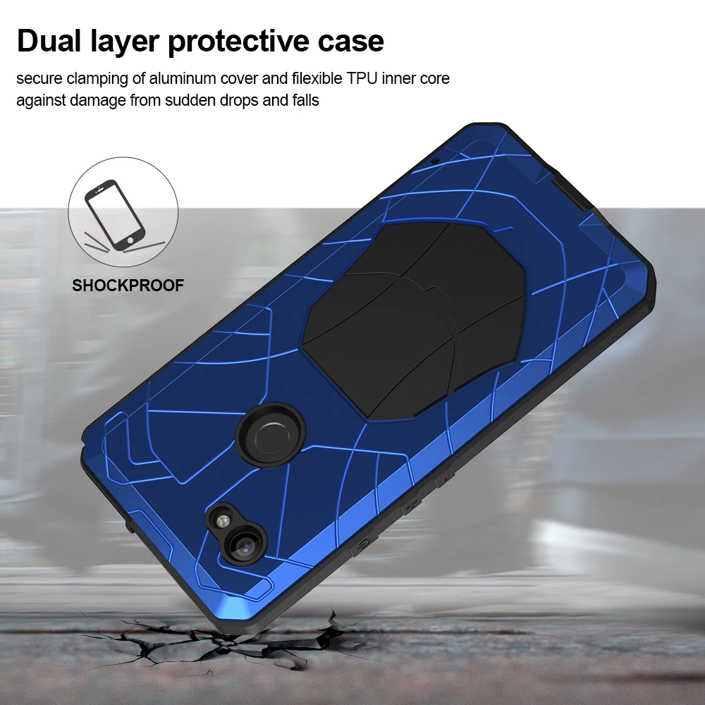 Чехол для Google Pixel 3A Алюминиевый металлический стеклянный протектор экрана