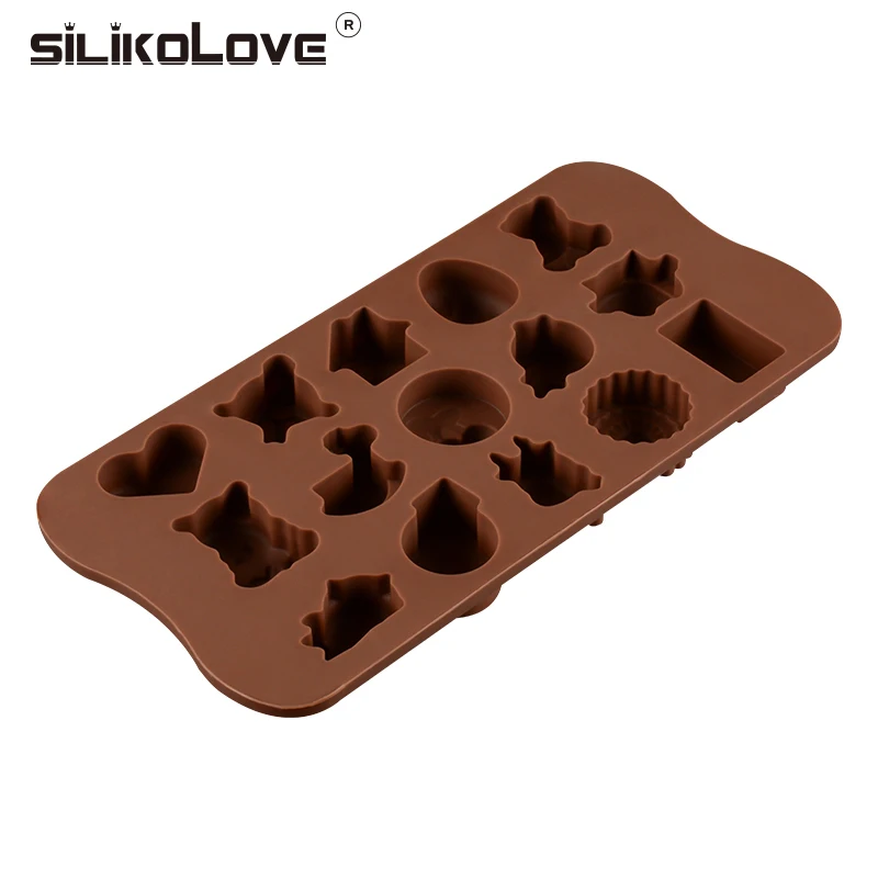 SILIKOLOVE антипригарные силиконовые формы для шоколада FDA безопасные 3D Мультяшные животные в форме формы для желе или льда, формы для выпечки, инструмент для выпечки