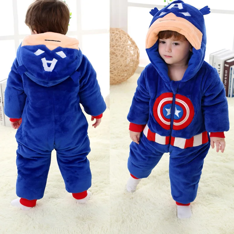 Брендовая фланелевая одежда для малышей Сезон весна-зима Костюм капитана