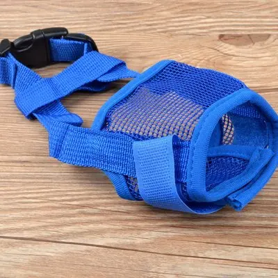 blue Carrywon Pet ремни для собак, ремни безопасности анти укус Намордник-маска собаки анти-лай сетки рот морды Уход за лошадьми - Цвет: blue