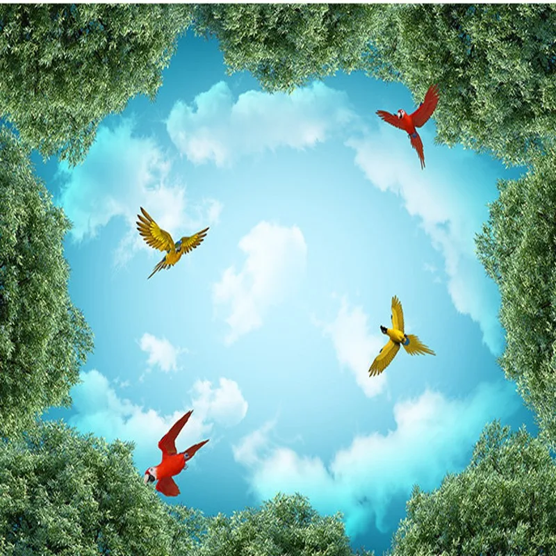 Пользовательские фото обои фантастический зеленый лес задник HD росписи Бар КТВ