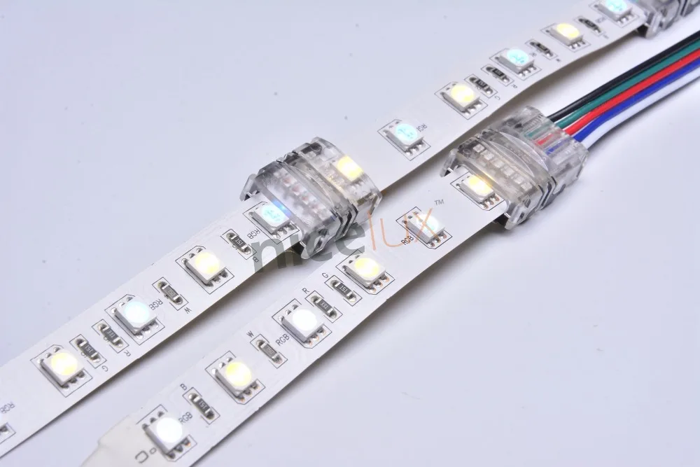 100 шт./лот, 2pin, 3pin, 4pin, 5pin, разъем для светодиодной ленты для одиночного RGB RGBW, цвет 3528, 5050, светодиодная лента для подключения проводов, терминал