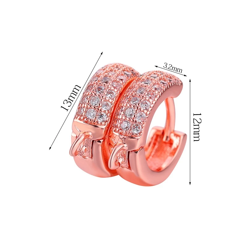 Rose Gold Juya женские свадебные ювелирные изделия компоненты ручной работы кубического циркония серьги крючки и застежки аксессуары для сережек ювелирных изделий - Цвет: Rose Gold