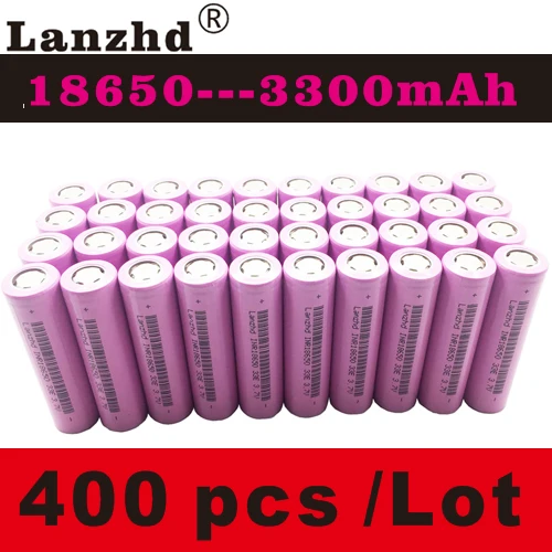 400 PCS 18650 перезаряжаемые батареи для samsung 18650 батарея 3300mAh INR18650 30A литий-ионный 3,7 V 18650VTC7 18650(40 шт-400 шт - Цвет: 400 PCS