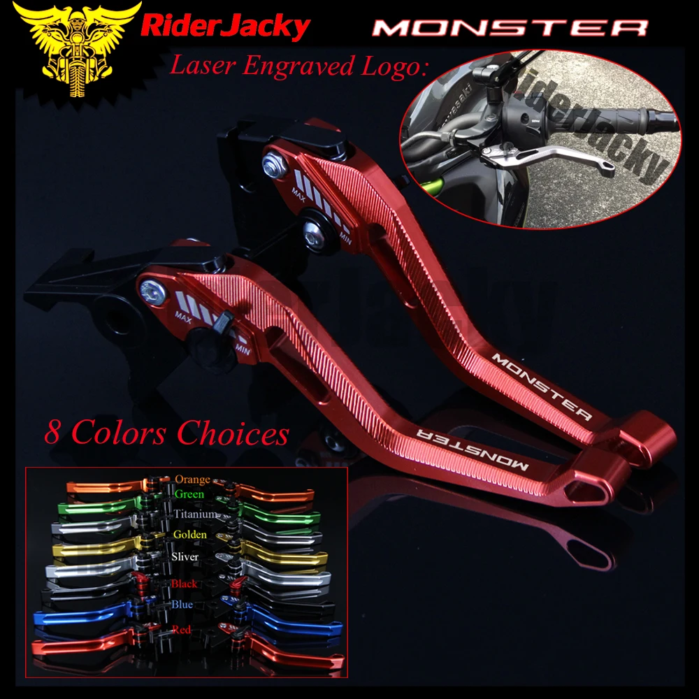 

RiderJacky 3D Rhombus Hollow Adjustable Motorcycle Brake Clutch Levers For Ducati MONSTER S4 2001-2003, MONSTER S4R 2003-2008