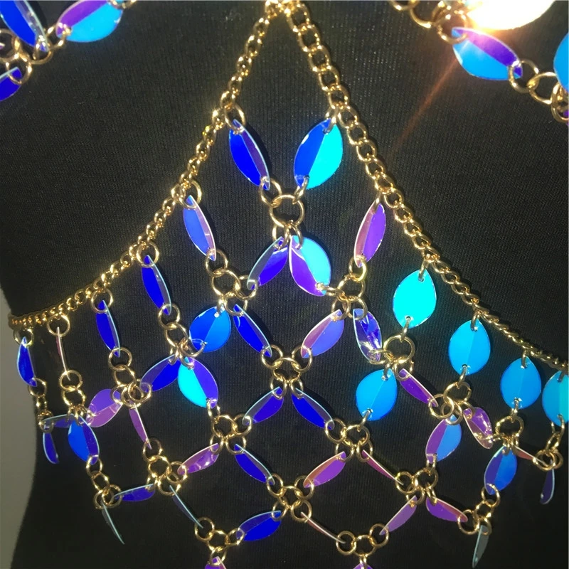 Украшения для тела Bling Big Стразы женщин длинная цепочка из звеньев на талию летние