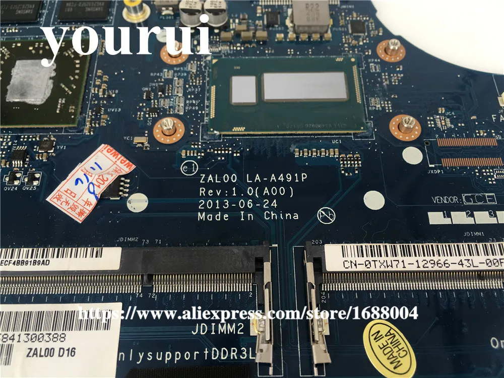 Материнская плата ZAL00 LA-A491P 0TXW71 для Dell Latitude 3540 материнская ноутбука SR170 i5-4200U