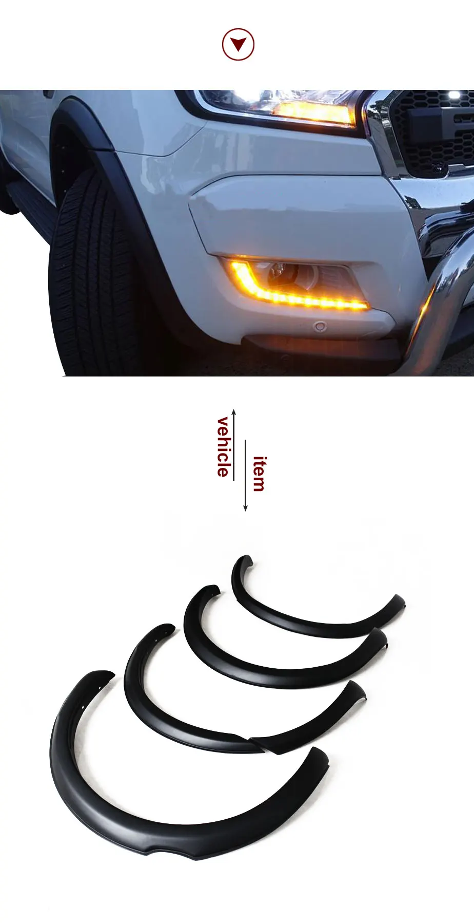 3-дюймовый арок колесная арка для Ford Ranger T7 Wildtrak кабина с двумя рядами