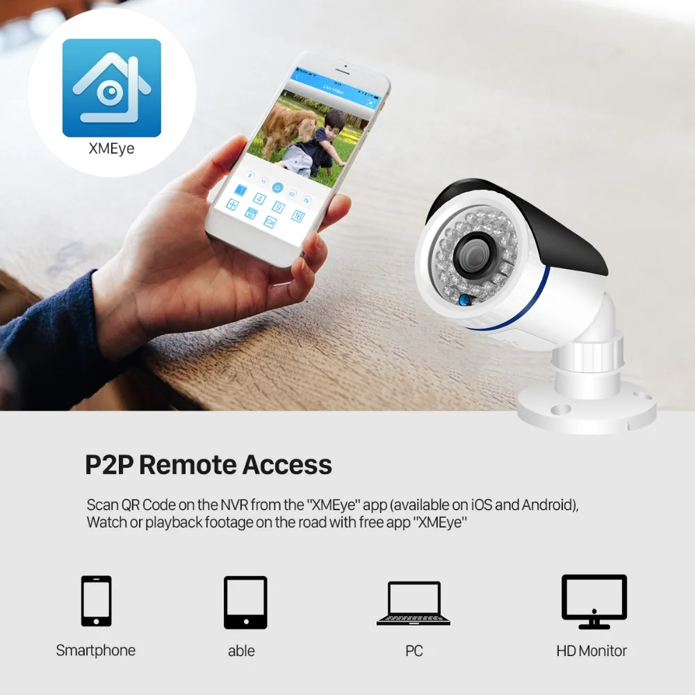4CH 1080P POE NVR комплект, камера безопасности, система 1080P 2.0MP IR, для помещений и улицы, купольная POE ip-камера P2P, комплект видеонаблюдения