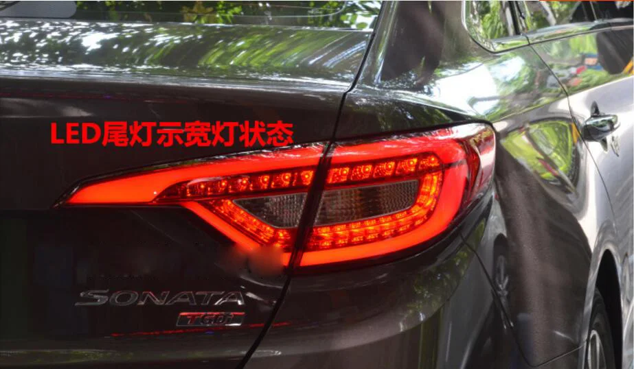 Год задний светильник для hyundai sonata задний светильник автомобильные аксессуары светодиодный DRL Taillamp для sonata противотуманный светильник