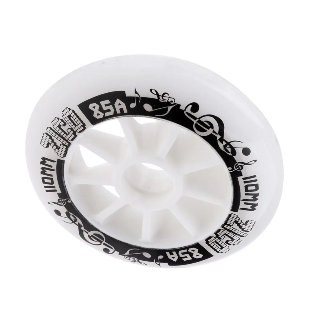 White 110mm 4 цвета Высокое качество PU роликовые коньки запасные скоростные колеса роликовые коньки аксессуары - Цвет: White 110mm