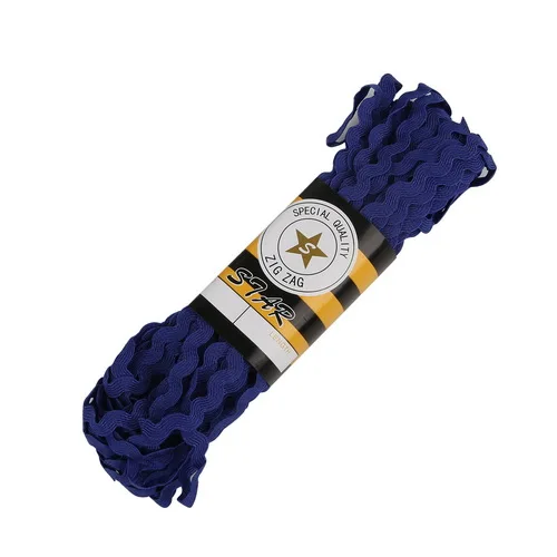 Royal Blue Новое поступление 15 ярдов/шт. 8 мм многоцветная териленовая лента Ric Rac Zig Zag кружевная обрезная лента для лоскутного ремесла украшения - Цвет: Royal Blue