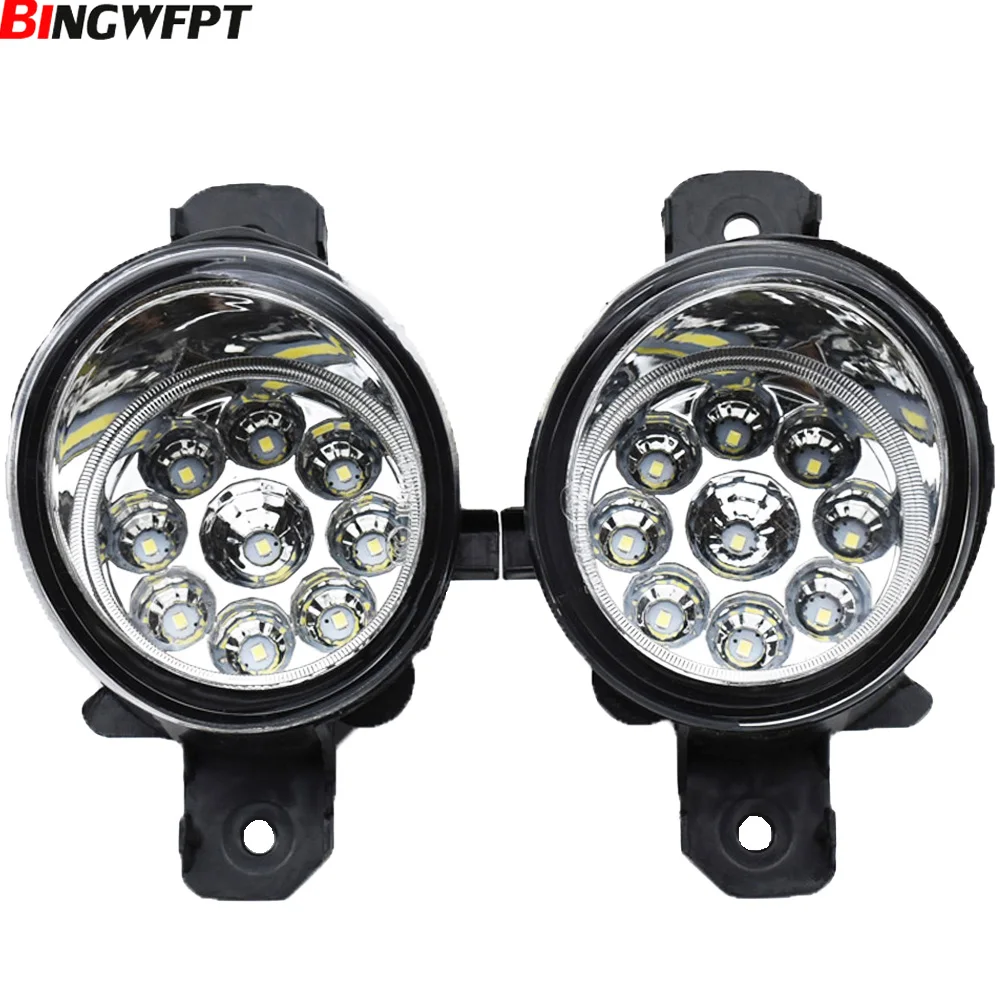 2x автомобильный Стайлинг 12В LED/Галогенные Противотуманные фары для Nissan Teana Micra