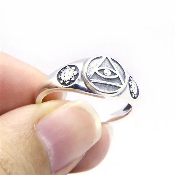 Оптовая цена Настоящее серебро 925 пробы кольцо Бога глаза высокое качество