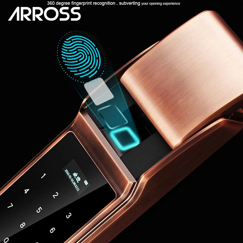 ARROSS Безопасный электронный умный дверной замок с сенсорным экраном цифровой