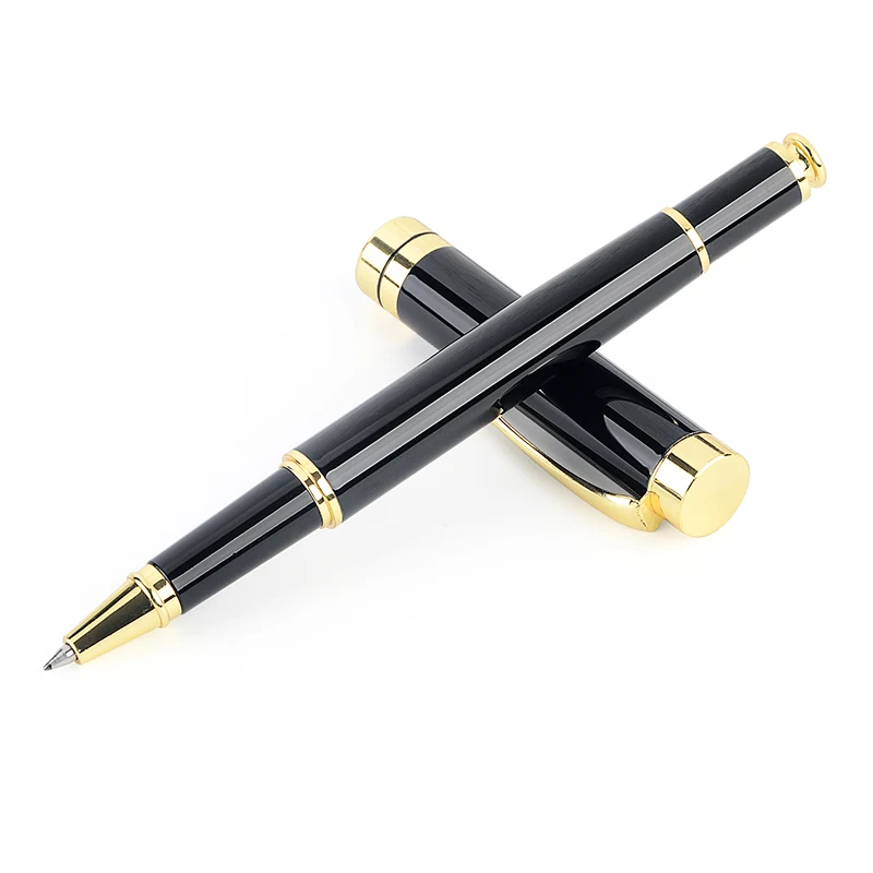 

Шариковая ручка Jinhao, металлическая, черная/золотая, со средним наконечником, Офисная деловая ручка
