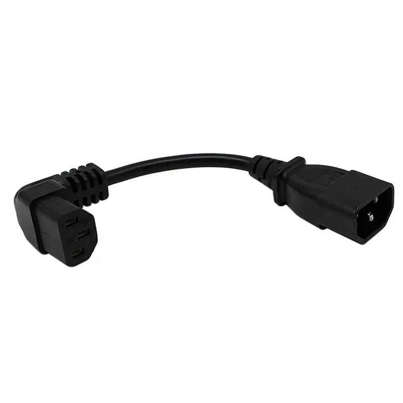 Удлинительный шнур для ПК 18 см IEC 320 90 градусов C13 3 Pin гнездовой до C14 PDU