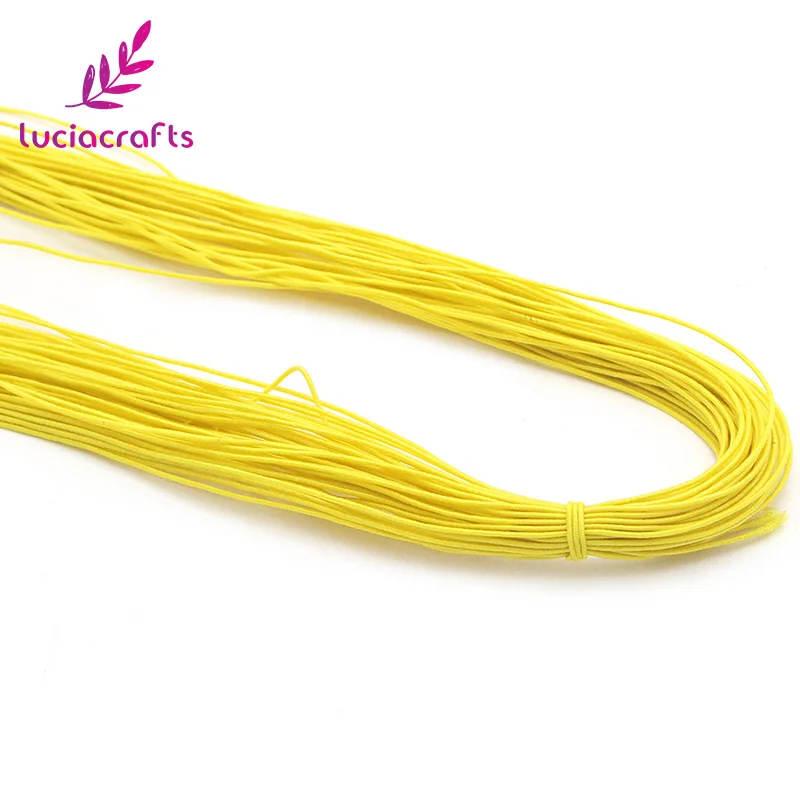 Lucia crafts 25 ярдов/пачка 0,8 мм бисер эластичный стрейч шнур бусины шнур веревка Бисер для браслета I0701 - Цвет: C9 Yellow