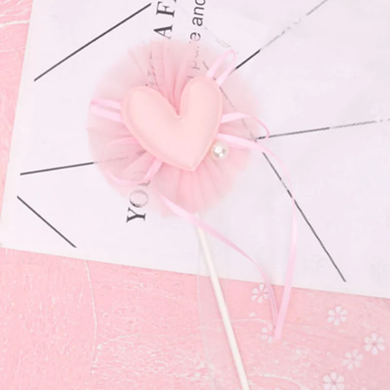 5pcs heart lace Розовая Корона сердце Unicron торт Топпер Фигурка кролик Рождественский шар торт украшение для детского шоу Свадьба День рождения кекс tooper - Цвет: 5pcs heart lace