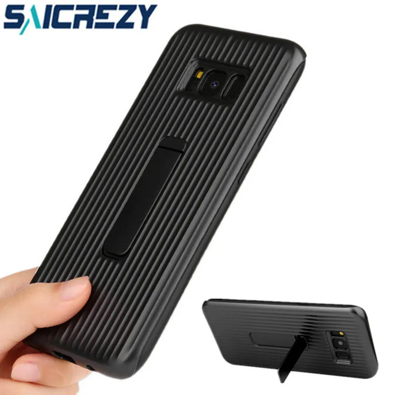 Car Holder Stand Magnetic texture TPU bumper Case For Samsung Galaxy S8 S9 Plus Cover A8 2018 Note 9 8 S7 edge case |